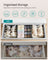 Foldable Underwear Organizer - Fabric - Dove Grey - Set of 8 with Drawer Dividers