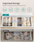 Set of 8 Foldable Fabric Drawer Organisers - Grey - Ideal for Underwear