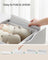 Set of 8 Foldable Fabric Drawer Organisers - Grey - Ideal for Underwear