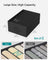 Drawer Organisers - Fabric - Classic Black - Set of 2 with 6 Compartments