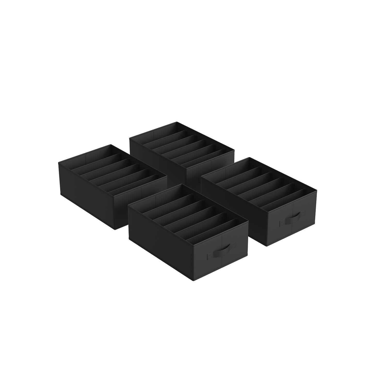 Drawer Organiser Set - Fabric - Classic Black - Set of 4