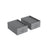 Drawer Organisers - Fabric - Dove Grey - Set of 2 with 6 Compartments