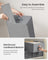Drawer Organisers - Set of 4, 6-Compartment - Fabric - Dove Grey - Foldable Design for Convenience