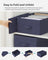Drawer Organisers - Fabric - Charcoal Blue - Set of 2