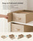 Set of 4 Drawer Organisers - 6 Compartments - Fabric - Sand Beige - Durable Material