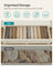 Set of 6 Drawer Organisers - 6 Compartments - Fabric - Sand Beige