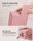 Set of 4 Drawer Organisers - 6 Compartments - Fabric - Jelly Pink