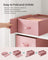 Set of 4 Drawer Organisers - 6 Compartments - Fabric - Jelly Pink