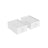 Drawer Organisers - Fabric - Classic White - Set of 2 with 6 Compartments