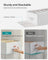 Drawer Organisers - Fabric - Classic White - Set of 2 with 6 Compartments