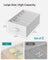 Drawer Organisers - Fabric - Classic White - Set of 2 with 6 Compartments