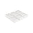 Set of 6 Drawer Organisers - 6 Compartments - Fabric - Cloud White
