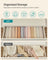Set of 6 Drawer Organisers - 6 Compartments - Fabric - Cloud White