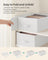 Set of 6 Drawer Organisers - 6 Compartments - Fabric - Cloud White