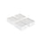 Drawer Organisers - Set of 4, 6-Compartment - Non-Woven Fabric - Classic White