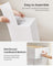 Drawer Organisers - Set of 4, 6-Compartment - Non-Woven Fabric - Classic White
