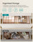 Set of 6 Drawer Organisers - 120 Compartments - Fabric - Sand Beige