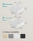 Set of 4 Drawer Organisers - 80 Compartments - Fabric - Cloud White - Durable and Lightweight Construction