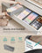 Set of Foldable Drawer Organisers - Fabric - Dove Grey - Includes Dividers