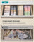 Set of Foldable Drawer Organisers - Fabric - Dove Grey - Includes Dividers