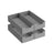 Set of Foldable Drawer Organisers - Fabric - Dove Grey - Includes Dividers