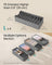 Set of Foldable Drawer Organisers - Fabric - Dove Grey - Includes Dividers