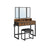 Dressing Table - Wood - Tri-Fold Mirror with 3 Drawers and Hair Dryer Holder