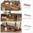 Dressing Table - Wood - Tri-Fold Mirror with 3 Drawers and Hair Dryer Holder