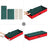 Underbed Storage Bag - Fabric - Green and Red - Foldable with Divider and Dustproof Zipper