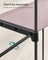 Collapsible Portable Wardrobe - With 2 Clothes Rails - Fabric - Grey