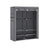 Portable Clothes Wardrobe - Fabric - Grey - Large Capacity with 2 Hanging Rails and 4 Side Pockets