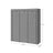 Portable Closet - Non-Woven Fabric - Grey - Large with Herringbone Pattern and Shelves
