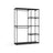 Foldable Wardrobe - Fabric - Black - Freestanding with Clothes Rails