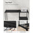 Foldable Wardrobe - Fabric - Black - Freestanding with Clothes Rails