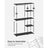 Foldable Wardrobe - Fabric - Black - Freestanding with Clothes Rails