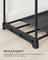 Portable Clothes Wardrobe - Fabric - Ink Black - Large Capacity with Compartments