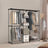 Portable Open Wardrobe - Metal - Black - Freestanding with Clothes Rails and Shelves for Bedroom