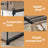 Portable Open Wardrobe - Metal - Black - Freestanding with Clothes Rails and Shelves for Bedroom