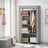 Portable Closet - Metal Frame - Grey - 6 Shelves & 2 Hanging Rails