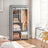 Portable Closet - Metal Frame - Grey - 6 Shelves & 2 Hanging Rails