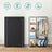Portable Wardrobe - Non-Woven Fabric - Black - 6 Shelves and 1 Hanging Rail