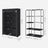 Portable Wardrobe - Non-Woven Fabric - Black - 6 Shelves and 1 Hanging Rail