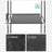 Portable Wardrobe - Non-Woven Fabric - Grey - 6 Shelves and Hanging Rail