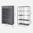 Portable Wardrobe - Non-Woven Fabric - Grey - 6 Shelves and Hanging Rail