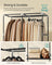 Portable Closet - Fabric - Ink Black - Large Capacity with 3 Hanging Rails and Shelves