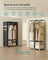 Portable Closet - Fabric - Ink Black - Large Capacity with 3 Hanging Rails and Shelves