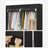 Portable Wardrobe - Fabric - Black - Large Capacity with 3 Hanging Rails and Shelves