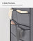 Portable Clothes Wardrobe - Fabric - Grey - Large Capacity with Cover and Multiple Storage Options