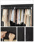Portable Clothes Wardrobe - Fabric - Grey - Large Capacity with Shelves and Pockets