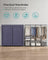 Portable Closet - Fabric - Dark Blue - Large Capacity with 4 Hanging Rails and Shelves